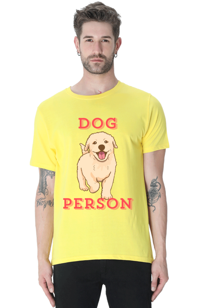 Artredis Men Cotton Printed Regular Fit T-Shirts |Dog Person| | Half Sleeves | Round Neck