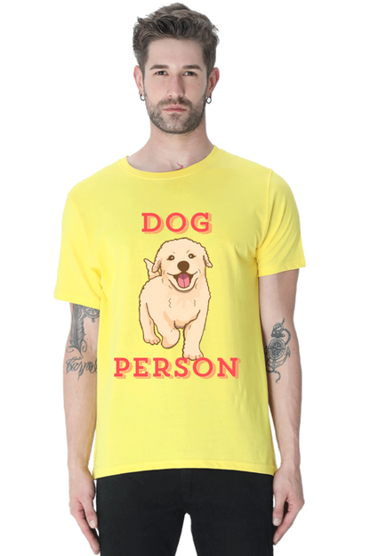 Artredis Men Cotton Printed Regular Fit T-Shirts |Dog Person| | Half Sleeves | Round Neck