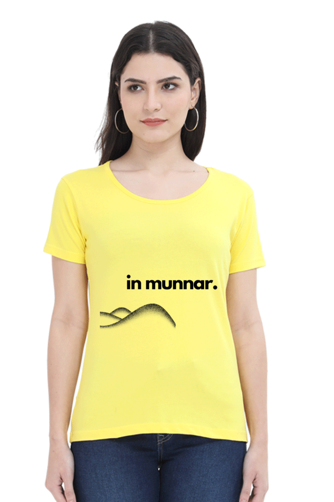 Artredis Women Cotton Printed Regular Fit T-Shirts |Munnar| Half Sleeves | Round Neck