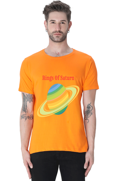 Artredis Men Cotton Printed Regular Fit T-Shirts |Rings of Saturn| Round Neck