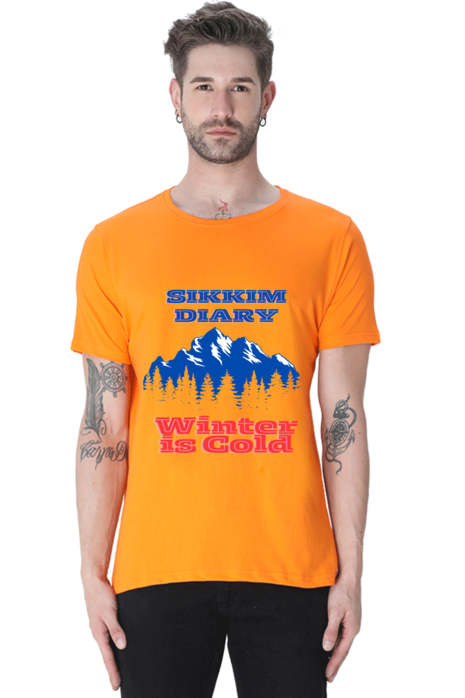 Artredis Men Cotton Printed Regular Fit T-Shirts |Sikkim Diary| | Half Sleeves | Round Neck