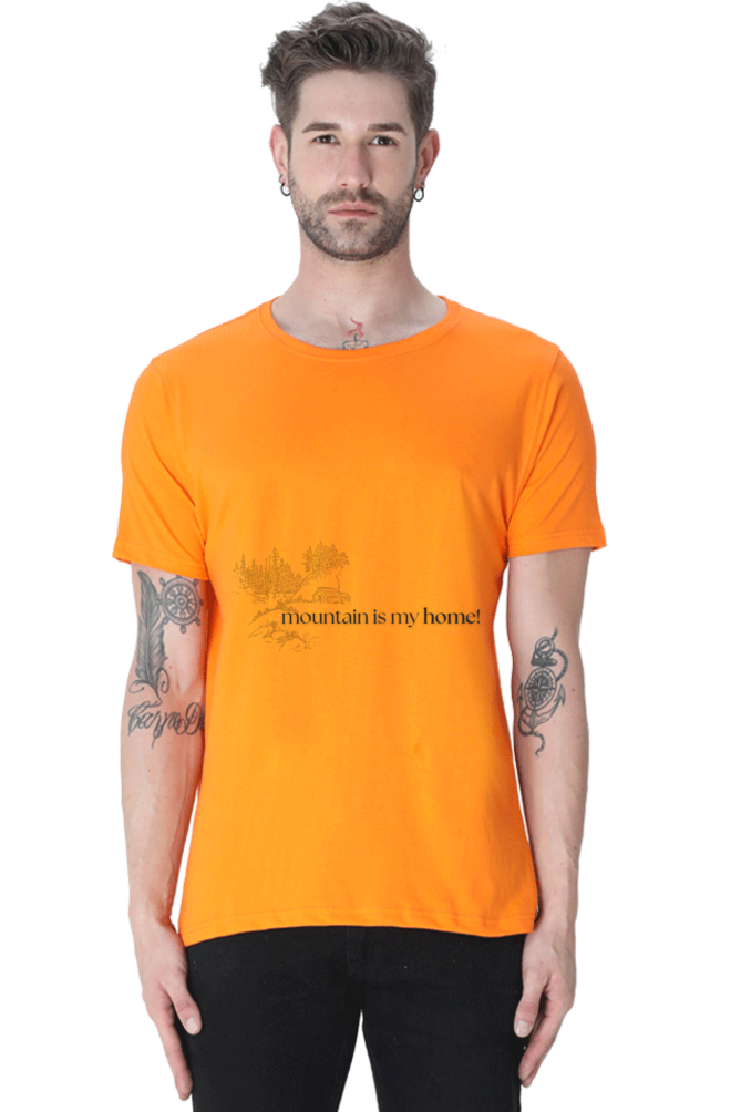 Artredis Men Cotton Printed Regular Fit T-Shirts |Mountains home| | Half Sleeves | Round Neck