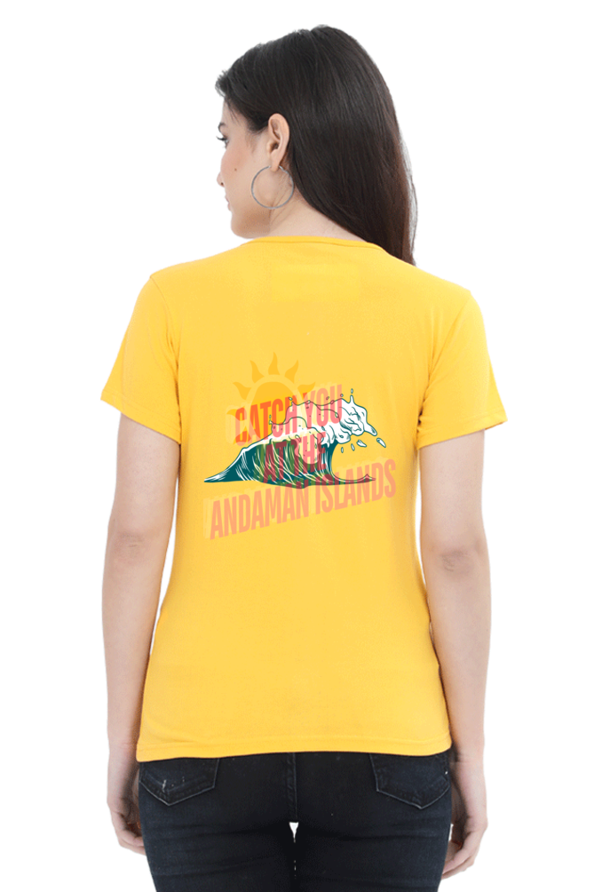 Artredis Women Cotton Printed Regular Fit T-Shirts | Andaman| Half Sleeves | Round Neck