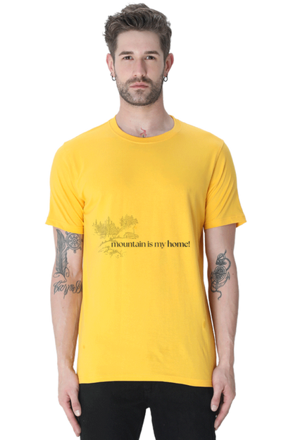 Artredis Men Cotton Printed Regular Fit T-Shirts |Mountains home| | Half Sleeves | Round Neck