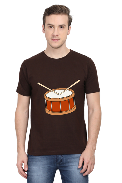 Artredis Men Cotton Printed Regular Fit T-Shirts |Drum| | Half Sleeves | Round Neck