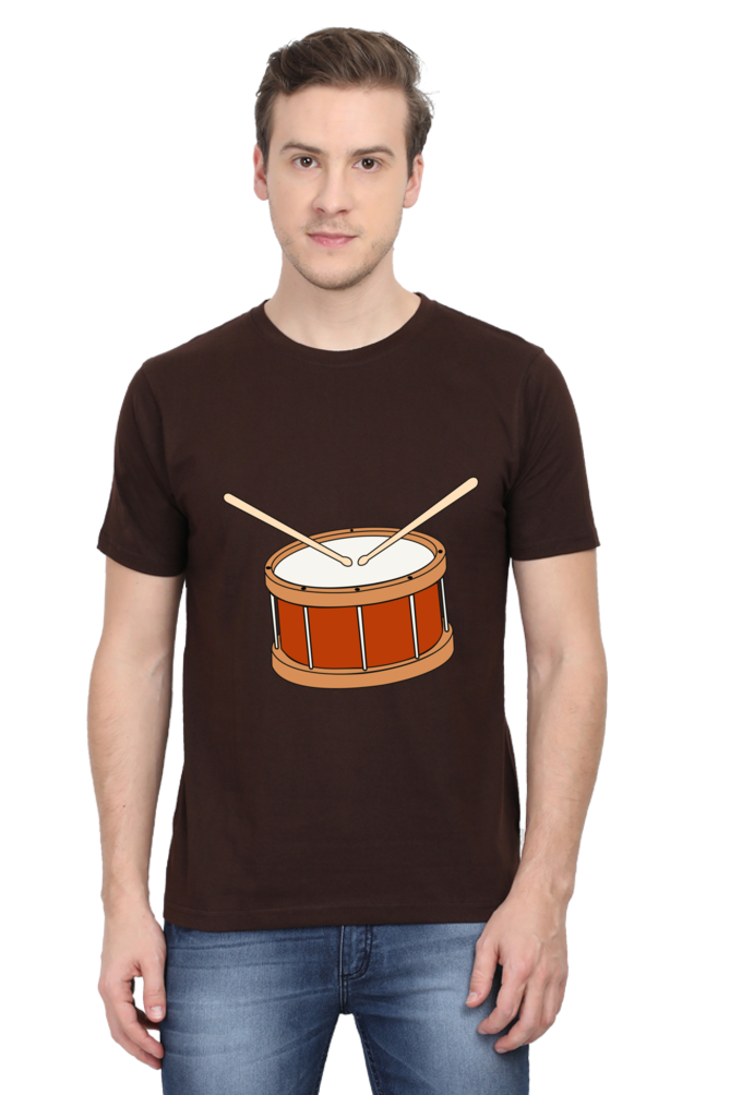 Artredis Men Cotton Printed Regular Fit T-Shirts |Drum| | Half Sleeves | Round Neck