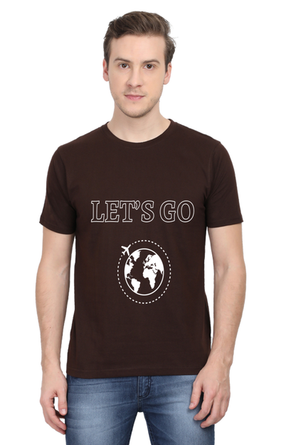 Artredis Men Cotton Printed Regular Fit T-Shirts |Lets Go| Round Neck