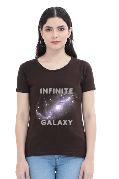 Artredis Women Cotton Regular All Over Print T-Shirts |Infinite Galaxy| Half Sleeves | Round Neck