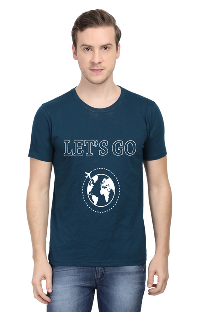 Artredis Men Cotton Printed Regular Fit T-Shirts |Lets Go| Round Neck