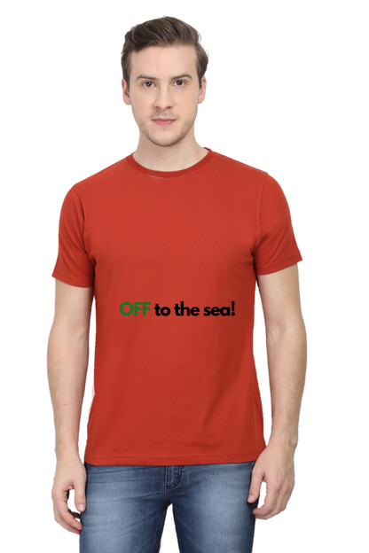 Artredis Men Cotton Printed Regular Fit T-Shirts |Off to the Sea| | Half Sleeves | Round Neck