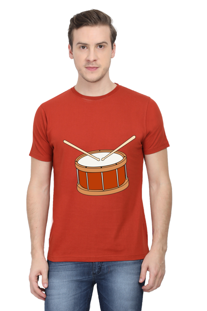 Artredis Men Cotton Printed Regular Fit T-Shirts |Drum| | Half Sleeves | Round Neck