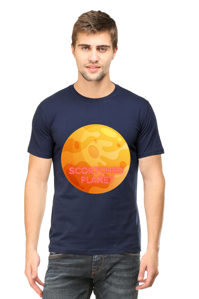 Artredis Men Cotton Printed Regular Fit T-Shirts |Scortched Planet| Round Neck