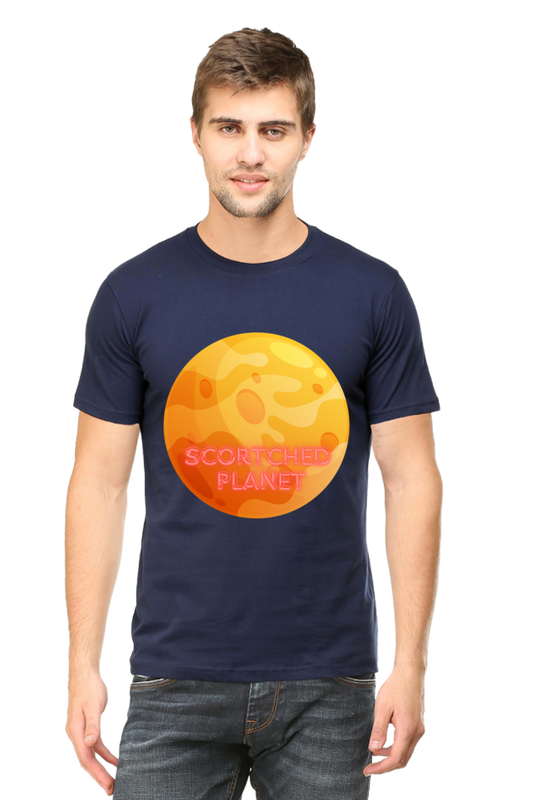 Artredis Men Cotton Printed Regular Fit T-Shirts |Scortched Planet| Round Neck