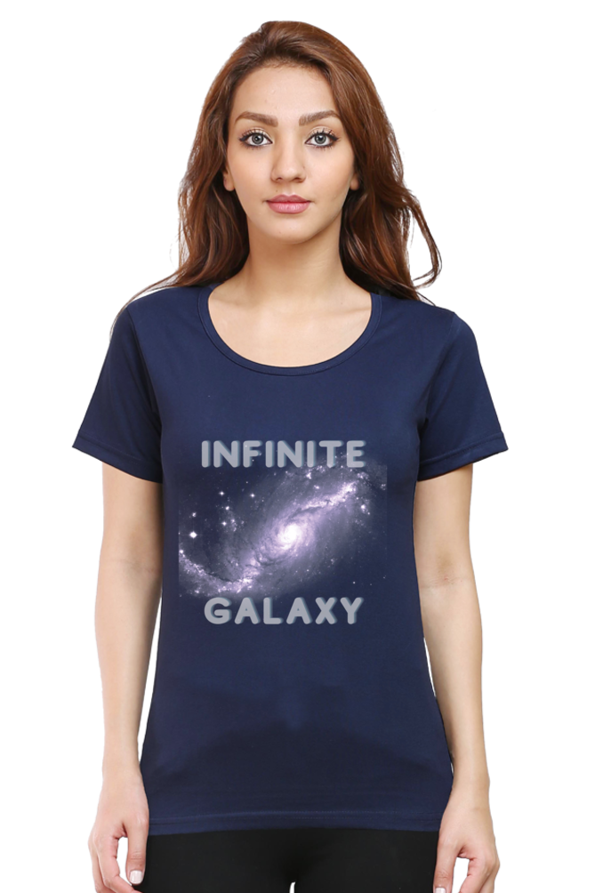 Artredis Women Cotton Regular All Over Print T-Shirts |Infinite Galaxy| Half Sleeves | Round Neck