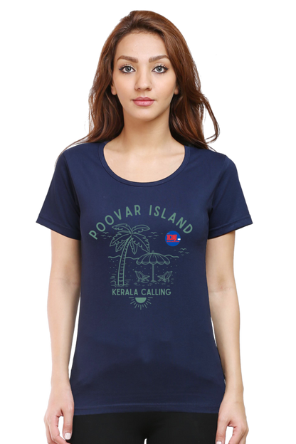 Artredis Women Cotton Printed Regular Fit T-Shirts |Poovar Island| Half Sleeves | Round Neck