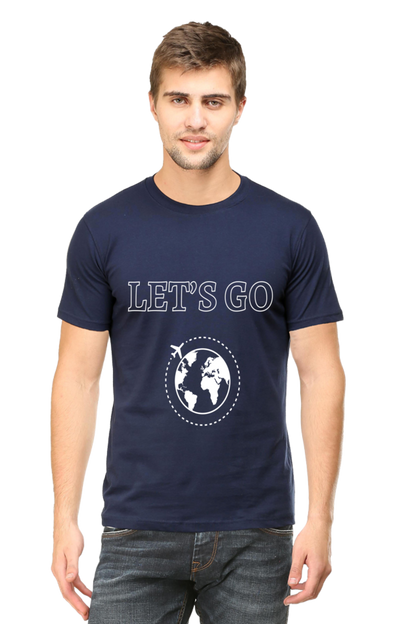 Artredis Men Cotton Printed Regular Fit T-Shirts |Lets Go| Round Neck