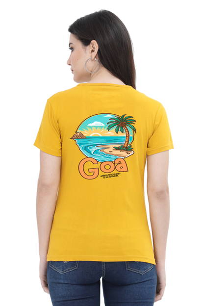 Artredis Women Cotton Printed Regular Fit T-Shirts | Goa| Half Sleeves | Round Neck