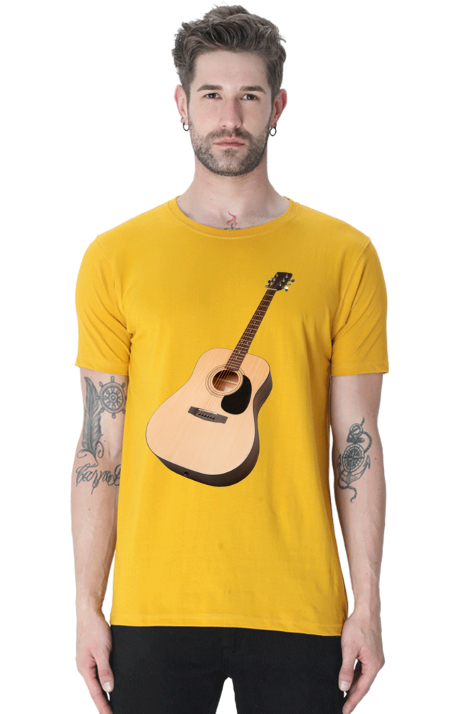 Artredis Men Cotton Printed Regular Fit T-Shirts |Guitar| | Half Sleeves | Round Neck