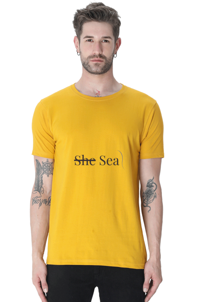 Artredis Men Cotton Printed Regular Fit T-Shirts |Sea| | Half Sleeves | Round Neck