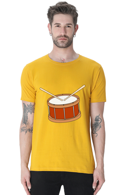 Artredis Men Cotton Printed Regular Fit T-Shirts |Drum| | Half Sleeves | Round Neck