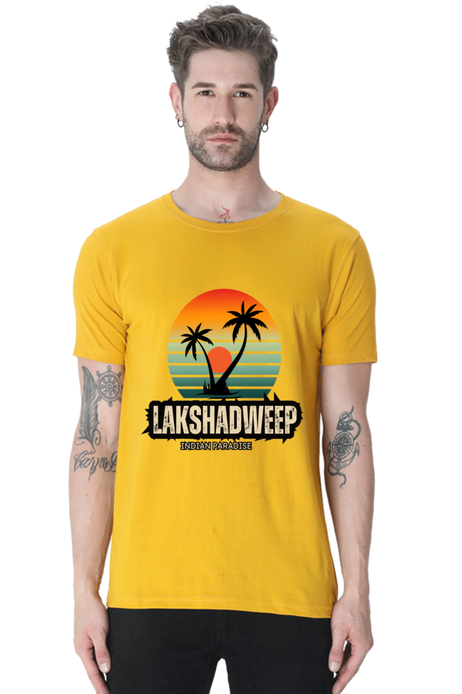 Artredis Men Cotton Printed Regular Fit T-Shirts |Lakshadweep| | Half Sleeves | Round Neck