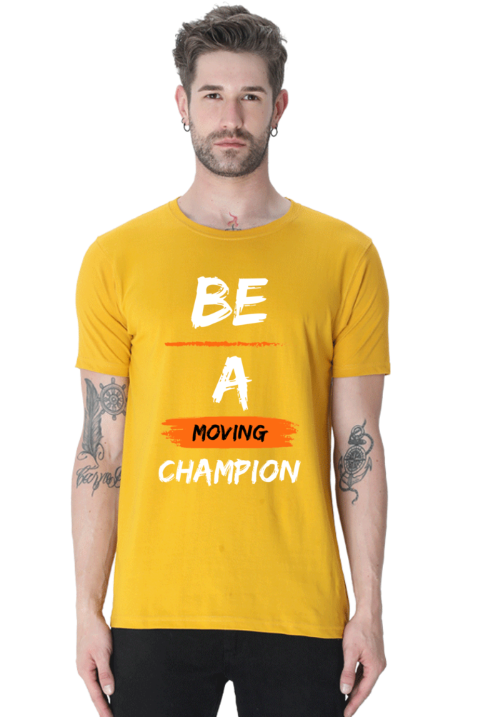 Artredis Men Cotton Printed Regular Fit T-Shirts |Be A Champion| | Half Sleeves | Round Neck