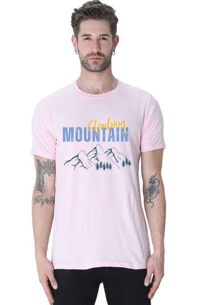 Artredis Men Cotton Printed Regular Fit T-Shirts |Climbing Mountains| | Half Sleeves | Round Neck