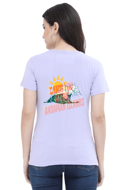 Artredis Women Cotton Printed Regular Fit T-Shirts | Andaman| Half Sleeves | Round Neck