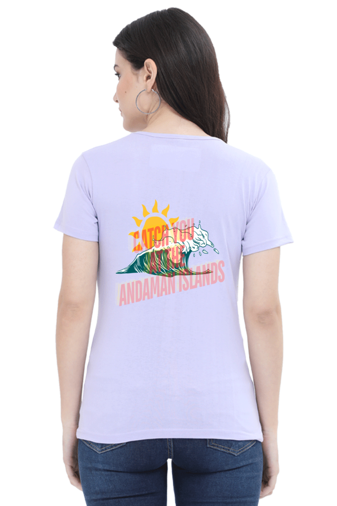 Artredis Women Cotton Printed Regular Fit T-Shirts | Andaman| Half Sleeves | Round Neck