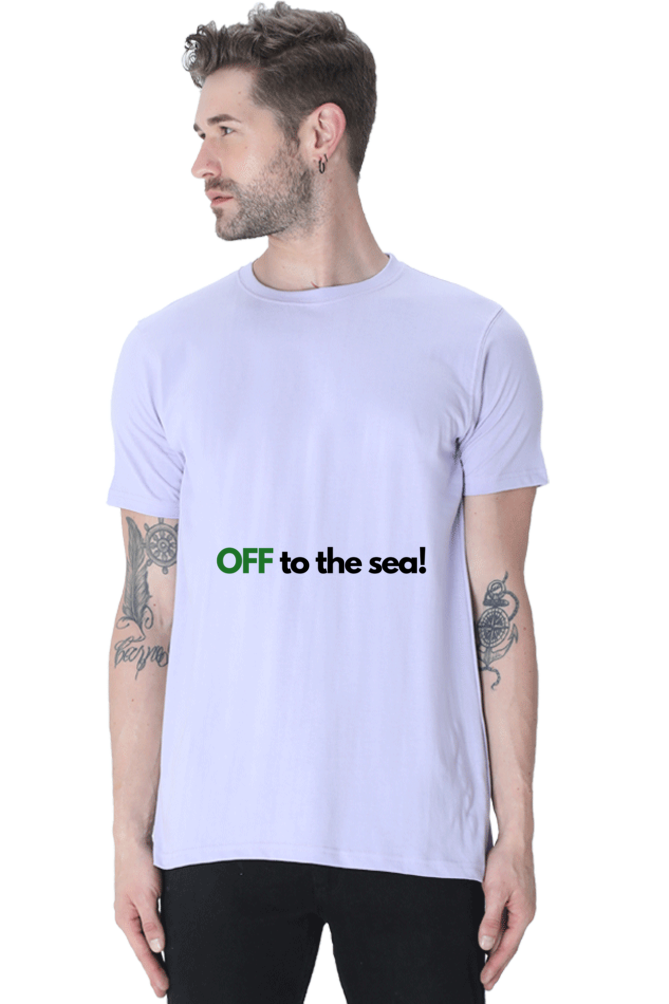 Artredis Men Cotton Printed Regular Fit T-Shirts |Off to the Sea| | Half Sleeves | Round Neck