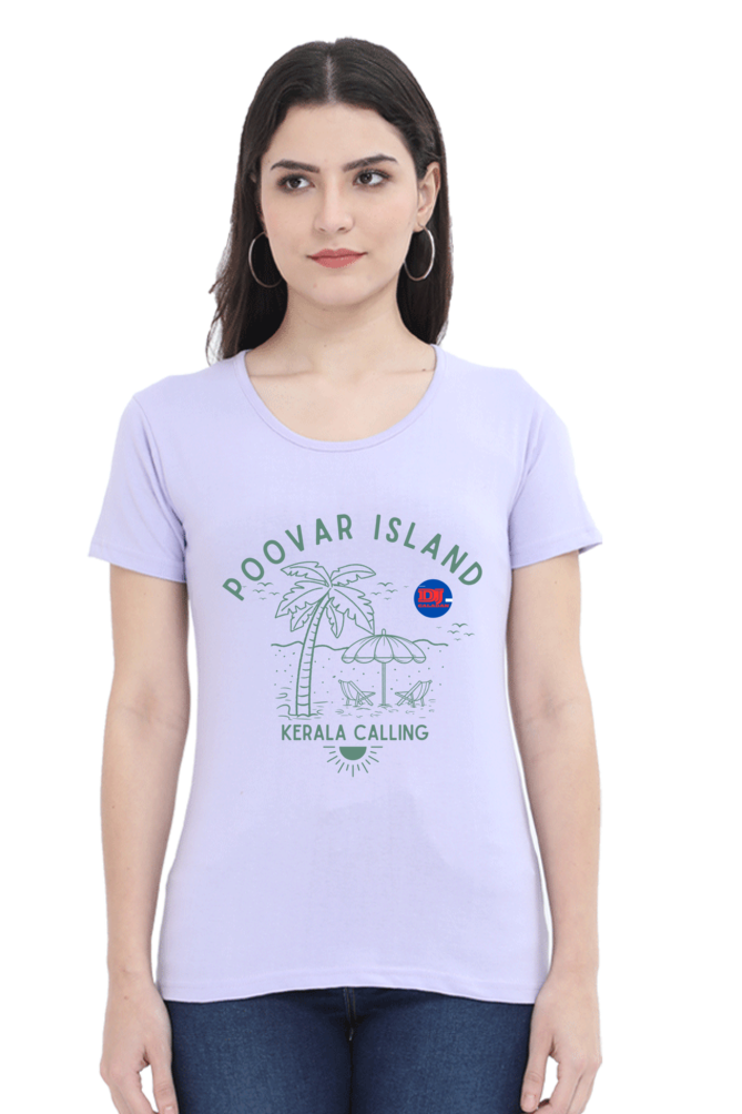 Artredis Women Cotton Printed Regular Fit T-Shirts |Poovar Island| Half Sleeves | Round Neck