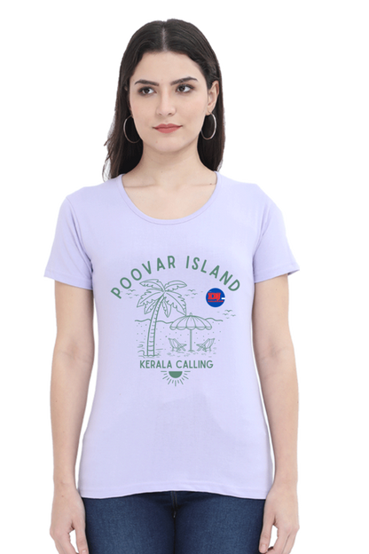 Artredis Women Cotton Printed Regular Fit T-Shirts |Poovar Island| Half Sleeves | Round Neck