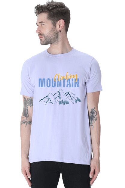 Artredis Men Cotton Printed Regular Fit T-Shirts |Climbing Mountains| | Half Sleeves | Round Neck