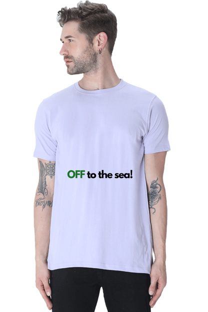 Artredis Men Cotton Printed Regular Fit T-Shirts |Off to the Sea| | Half Sleeves | Round Neck