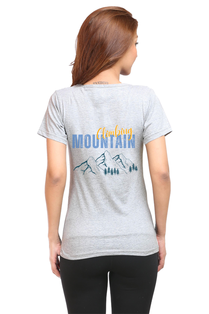 Artredis Women Cotton Printed Regular Fit T-Shirts |Climbing Mountains| Half Sleeves | Round Neck