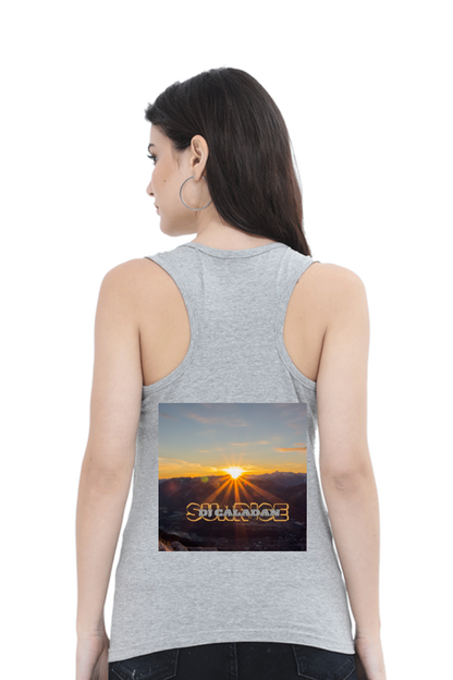 Artredis Women Cotton Tank Top | Sunshine| Half Sleeves | Round Neck