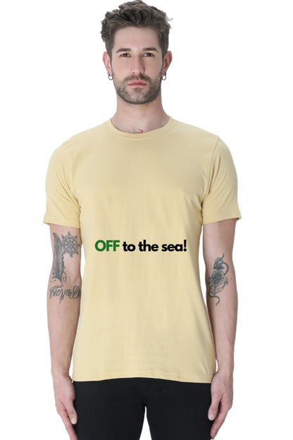 Artredis Men Cotton Printed Regular Fit T-Shirts |Off to the Sea| | Half Sleeves | Round Neck