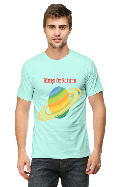 Artredis Men Cotton Printed Regular Fit T-Shirts |Rings of Saturn| Round Neck