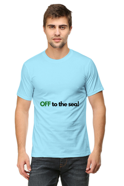 Artredis Men Cotton Printed Regular Fit T-Shirts |Off to the Sea| | Half Sleeves | Round Neck