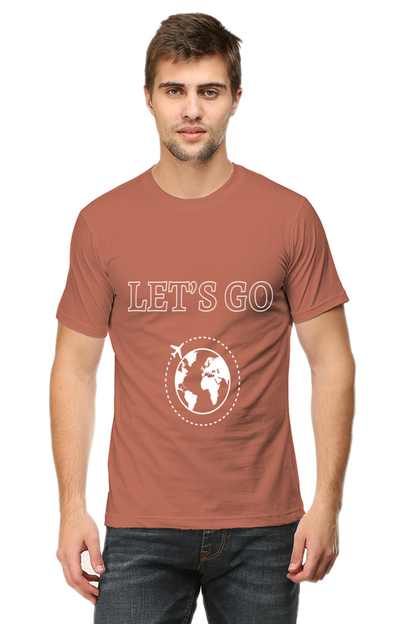 Artredis Men Cotton Printed Regular Fit T-Shirts |Lets Go| Round Neck