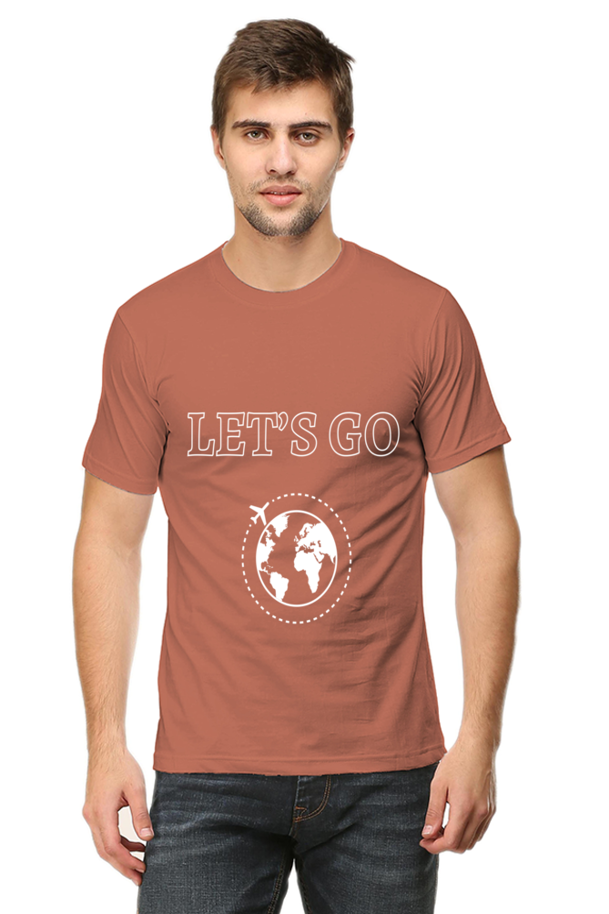 Artredis Men Cotton Printed Regular Fit T-Shirts |Lets Go| Round Neck