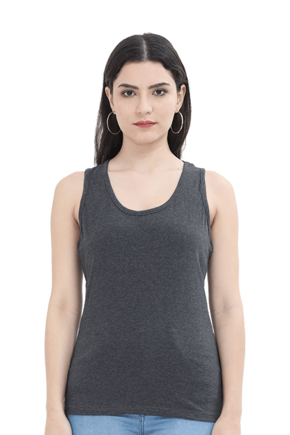 Artredis Women Cotton Sleeveless Tank Top | Allergic To | Round Neck