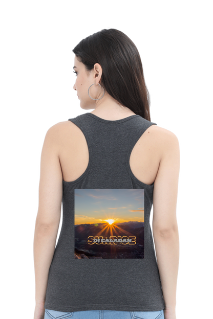 Artredis Women Cotton Tank Top | Sunshine| Half Sleeves | Round Neck