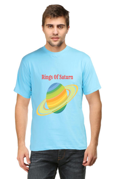 Artredis Men Cotton Printed Regular Fit T-Shirts |Rings of Saturn| Round Neck