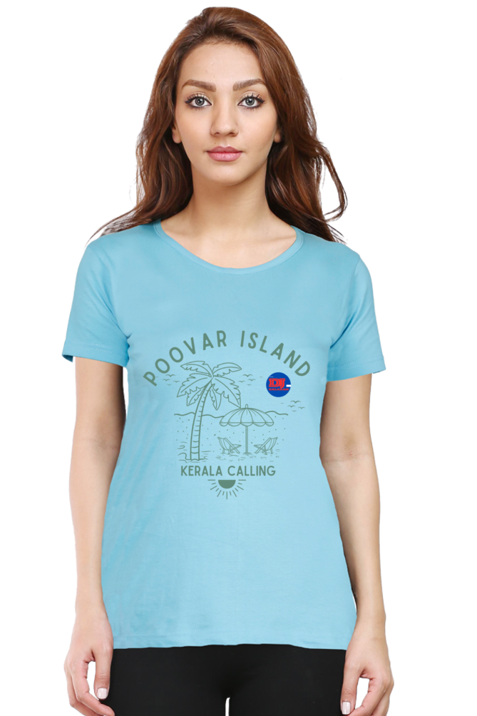 Artredis Women Cotton Printed Regular Fit T-Shirts |Poovar Island| Half Sleeves | Round Neck