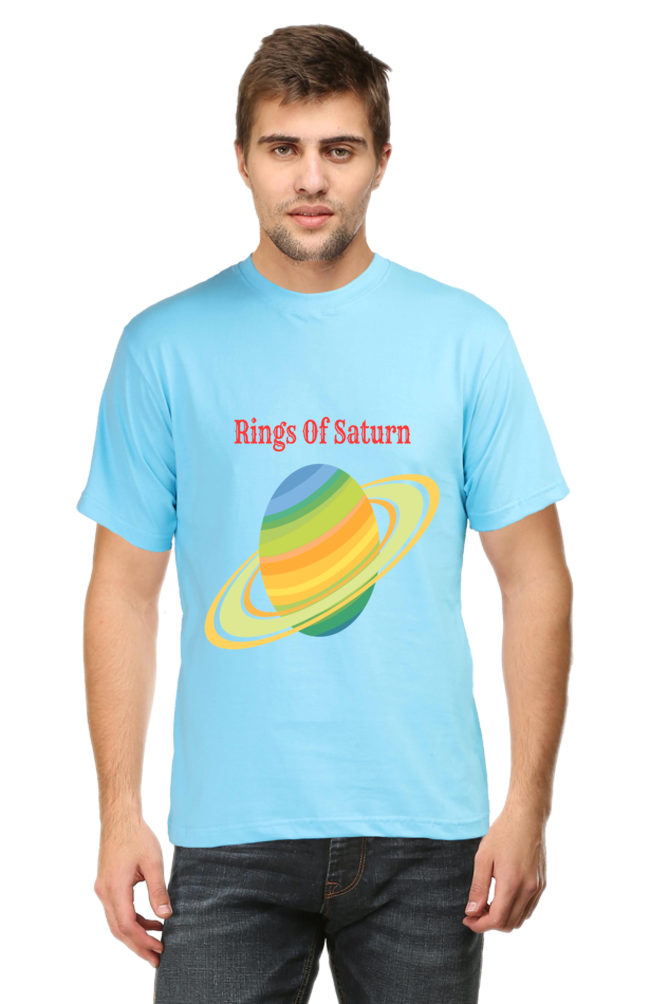 Artredis Men Cotton Printed Regular Fit T-Shirts |Rings of Saturn| Round Neck