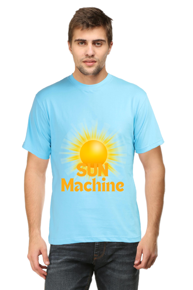 Artredis Men Cotton Printed Regular Fit T-Shirts |Sun Machine| Round Neck