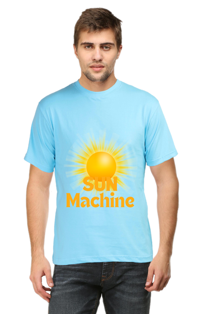 Artredis Men Cotton Printed Regular Fit T-Shirts |Sun Machine| Round Neck