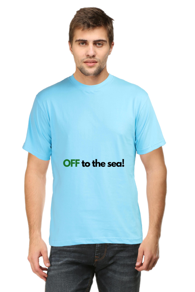 Artredis Men Cotton Printed Regular Fit T-Shirts |Off to the Sea| | Half Sleeves | Round Neck