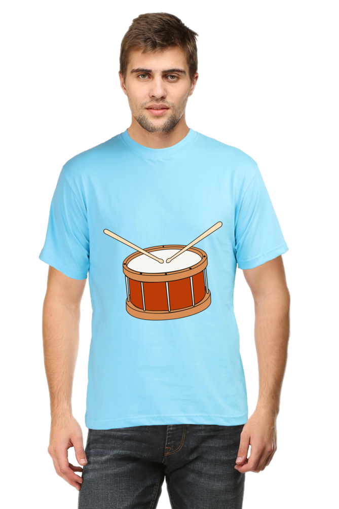 Artredis Men Cotton Printed Regular Fit T-Shirts |Drum| | Half Sleeves | Round Neck